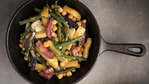 Roasted Potatoes and Green Beans with Mustard Drizzle