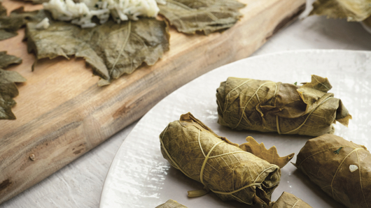 Making the Dolmades