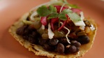 Black Bean and Nopalitos (Cactus) Tostadas with Pickled Red Onions