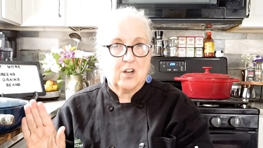 When using fresh mushrooms, how do you identify any parts that should be cut off that are “aging”?