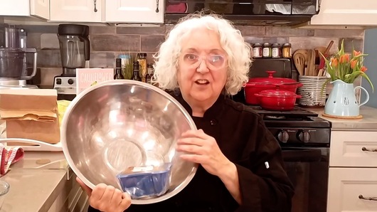When do you need to use a vegetable brush to clean produce in addition to the vinegar soak?