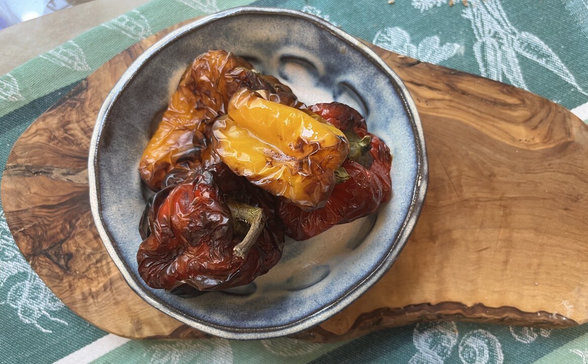 Oil-Free Air Fried Sweet Peppers