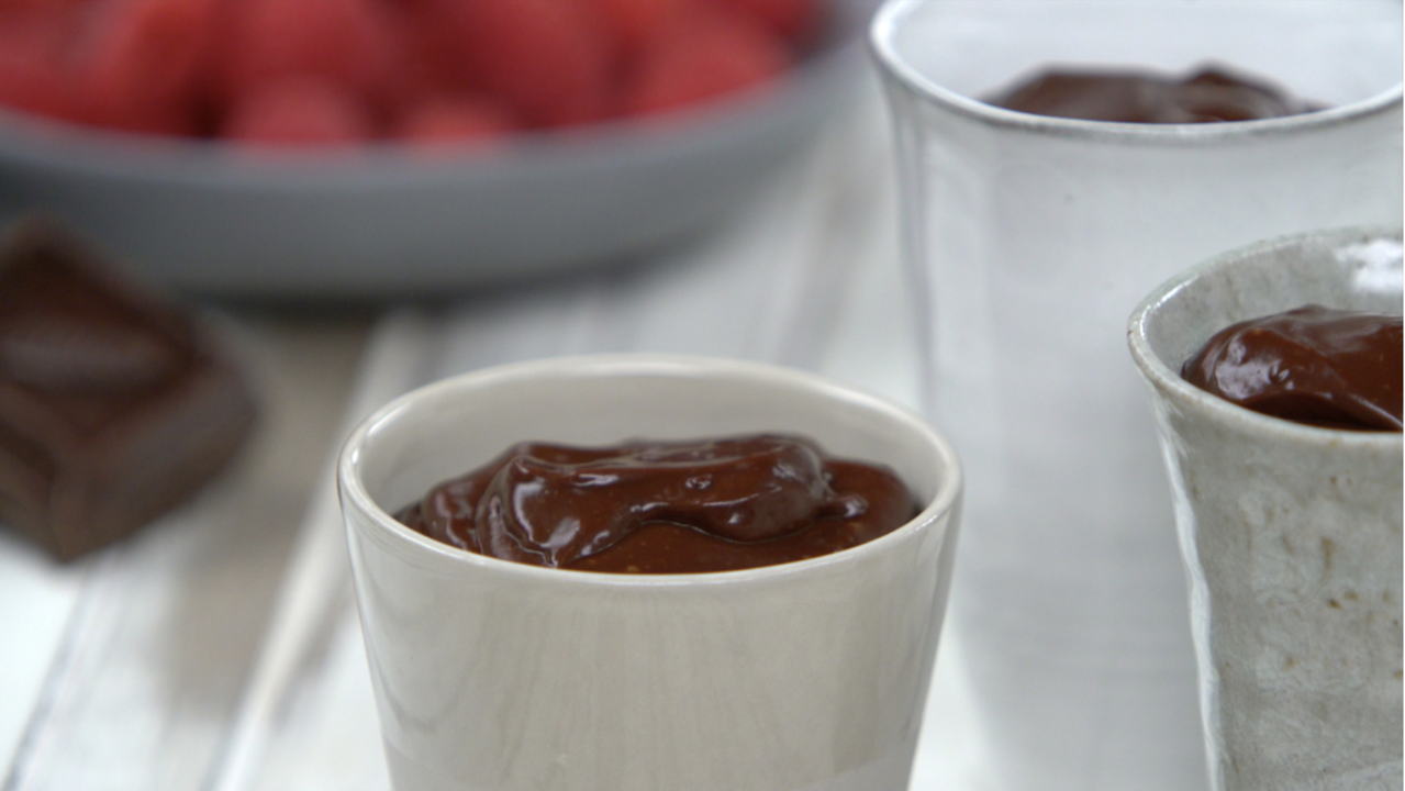 Creamy Chocolate Silken Pudding