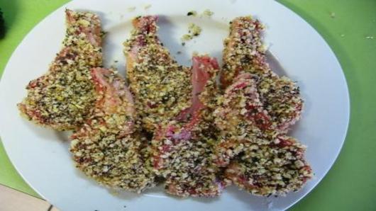 Cooking the cutlets.