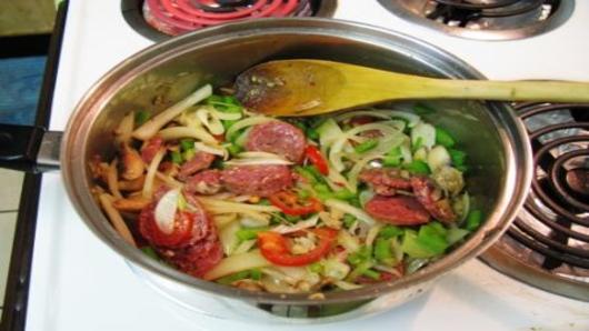 Saute the ingredients.