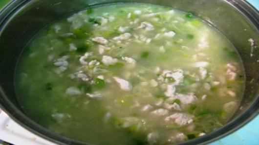 Cooking and serving the soup.