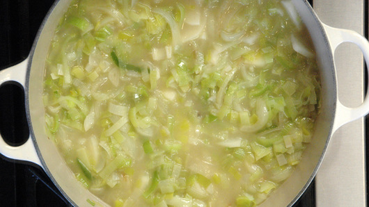 Adding the Potatoes & Stock
