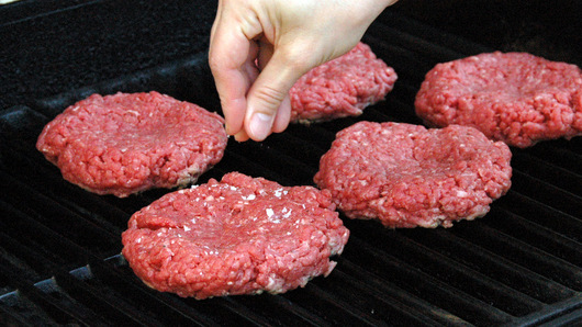 Grilling the Burgers