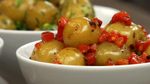 Steamed Potatoes w/ Roasted Red Pepper & Chilies