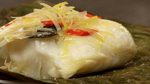 Steamed Asian Sea Bass in Banana Leaves