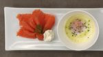 Steamed Eggs w/ Smoked Salmon, Crème Fraîche & Chives