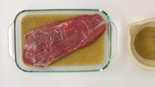 Marinating the Flank Steak