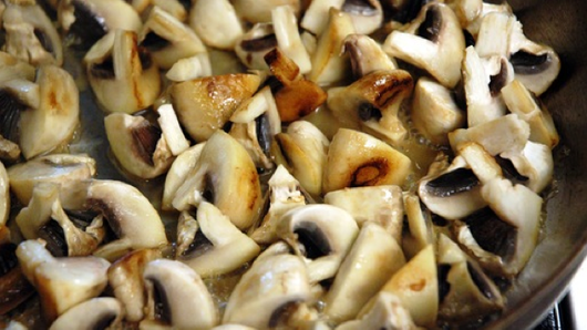 Sautéeing the Mushrooms