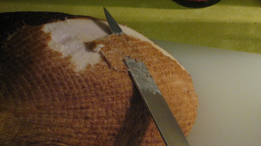 Remove Skin from Ham