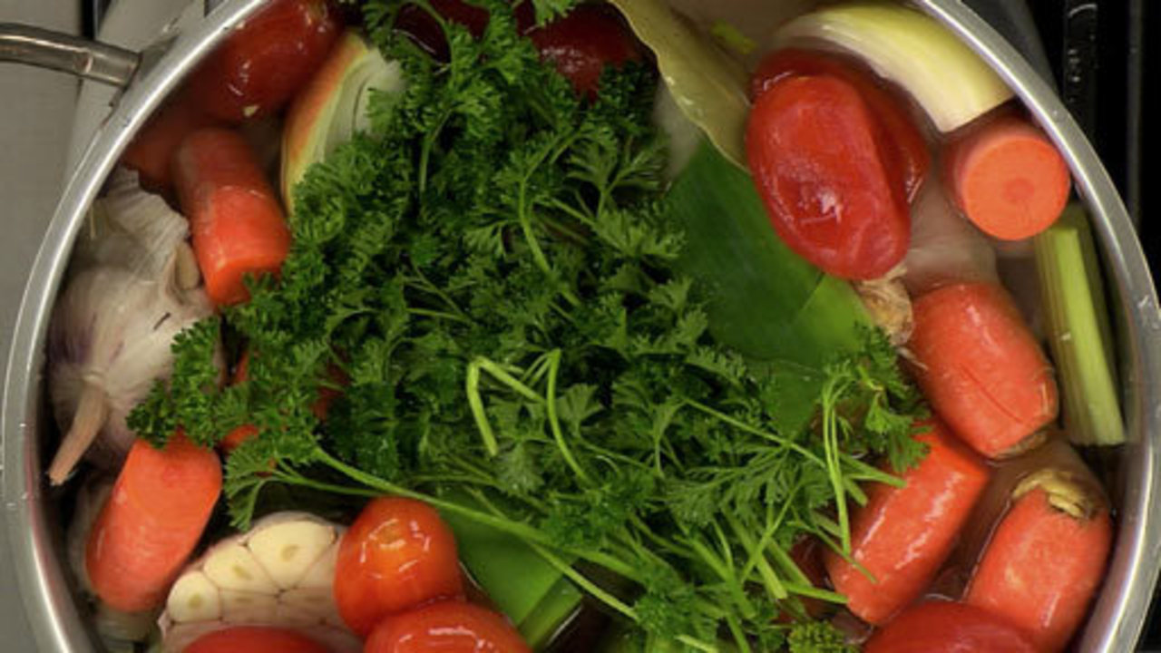 Cooking Nonna's Chicken Stock