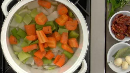 Home cook preparing a meal